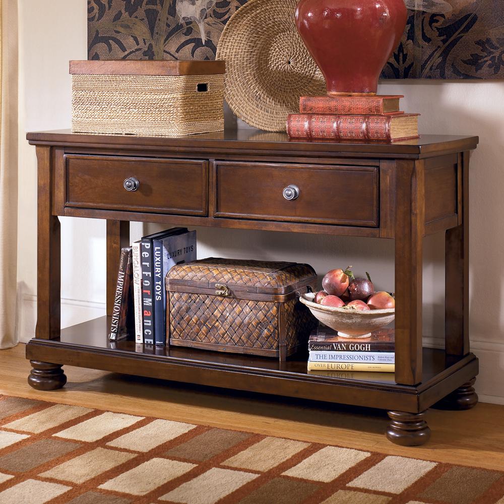 Ashley porter sofa sales table